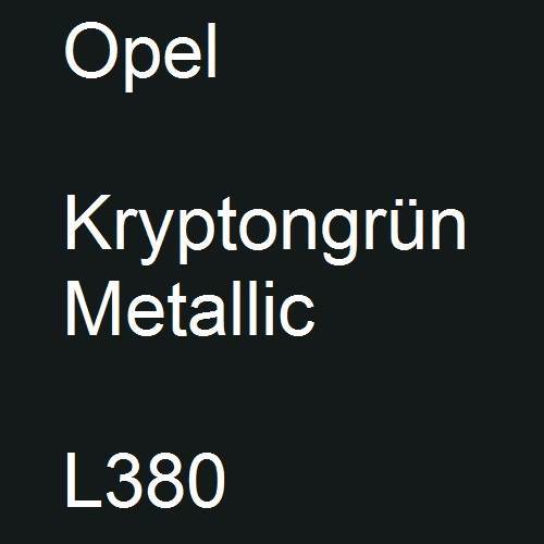 Opel, Kryptongrün Metallic, L380.